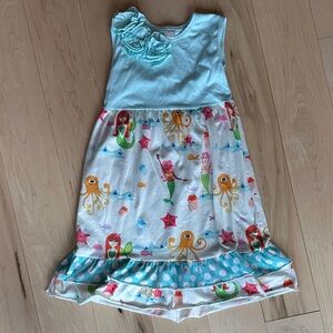 Aqua Mermaid and Octopus Dress